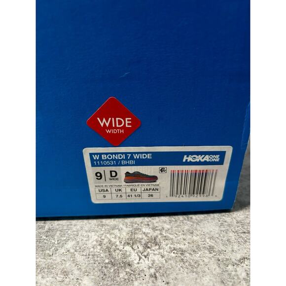 Hoka One One Bondi 7 Women's Running Shoes Size 9D F27220E, 1110531BHBI, Wide - Picture 10 of 10